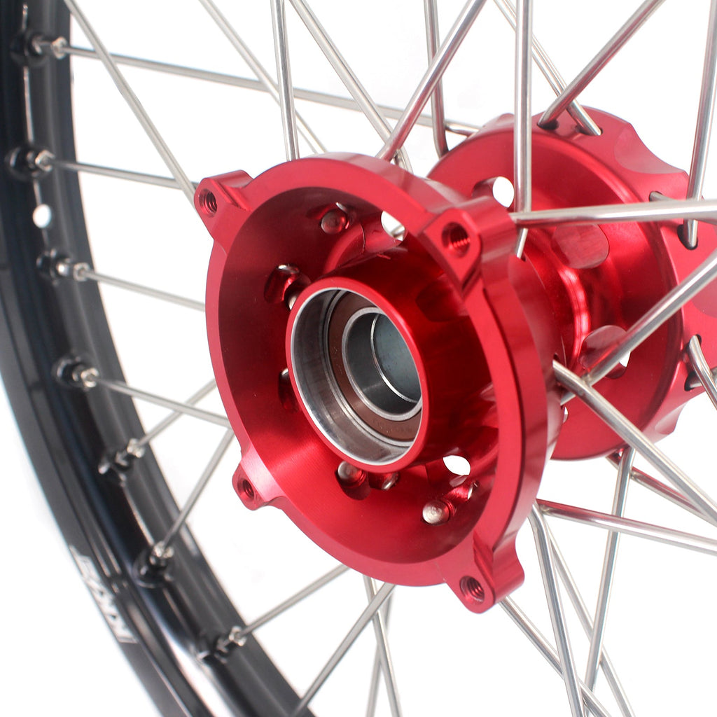 KKE 19/16 Factory Size Kids Big Wheels Rims Fit KTM SX 85 2025-2026 GAS GAS MC85 Red KKE Racing