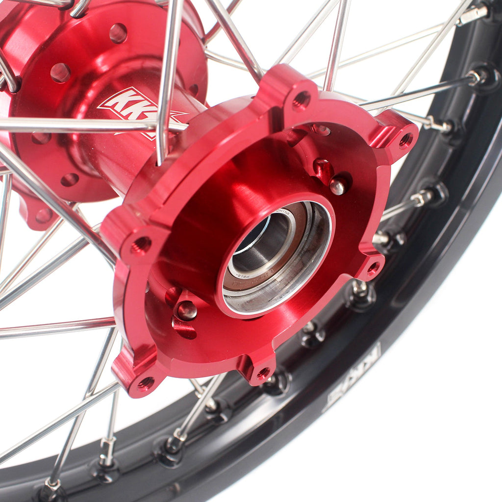 KKE 17"*1.4/14"*1.6 Small Kid's Wheels For KTM SX 85 GAS GAS MC85 2021-2024 Red Hub KKE Racing