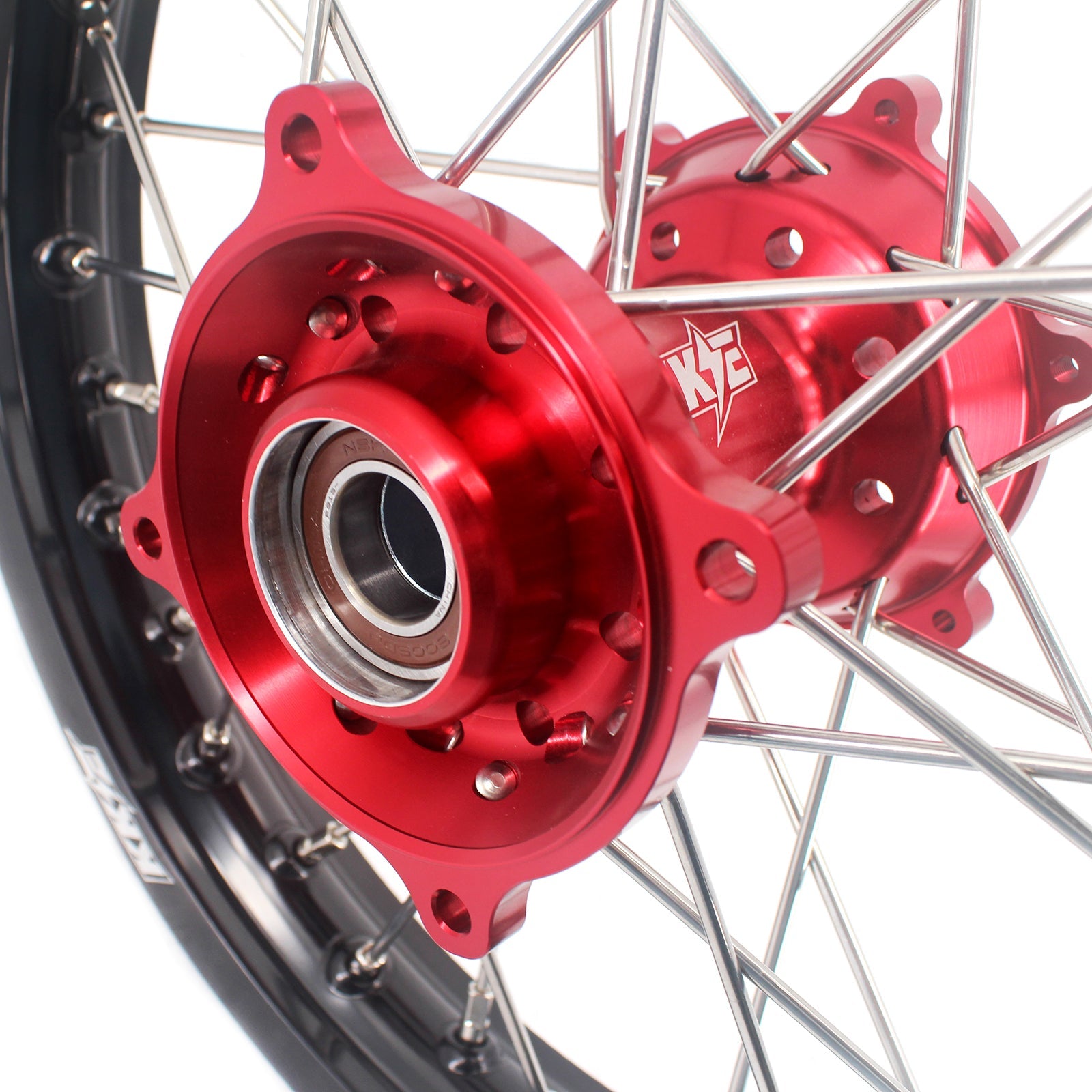 KKE 17"*1.4/14"*1.6 Small Kid's Wheels For KTM SX 85 GAS GAS MC85 2021-2024 Red Hub KKE Racing
