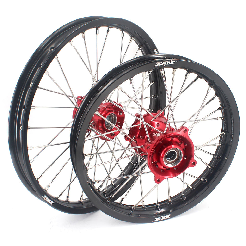 KKE 19/16 Factory Size Kids Big Wheels Rims Fit KTM SX 85 2025-2026 GAS GAS MC85 Red KKE Racing