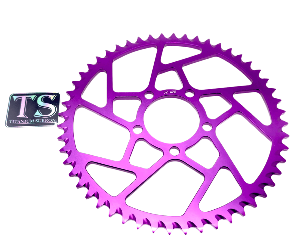 Hardened Aluminum 420 Sprockets for E-moto 48-58T Titanium Surron