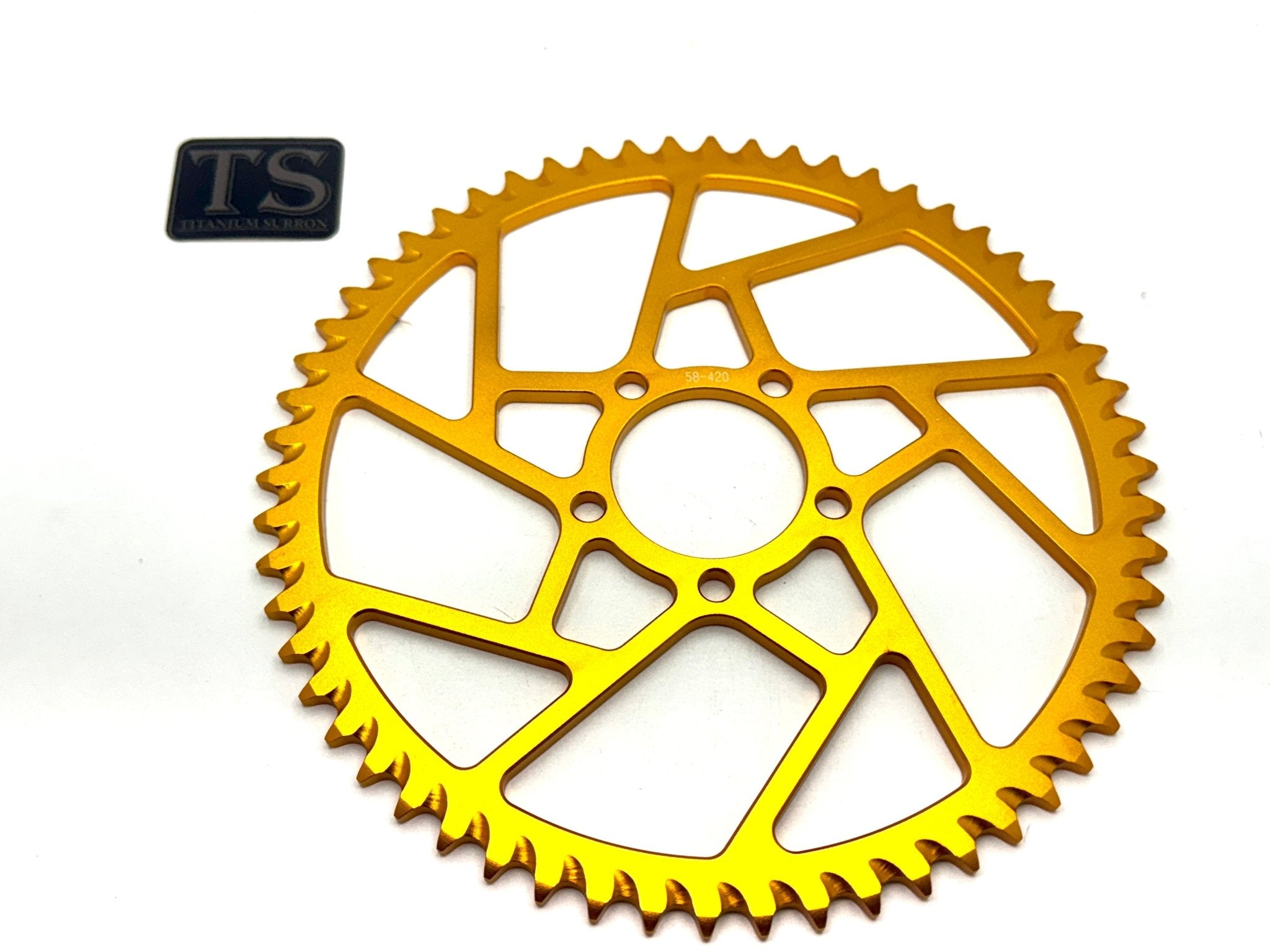 Hardened Aluminum 420 Sprockets for E-moto 48-58T Titanium Surron