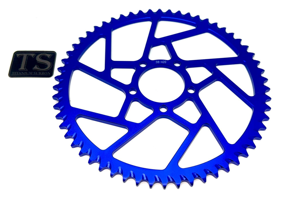 Hardened Aluminum 420 Sprockets for E-moto 48-58T Titanium Surron