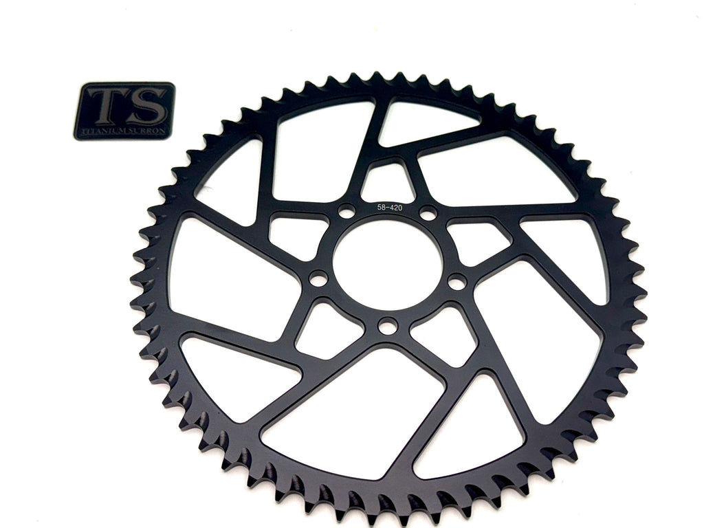 Hardened Aluminum 420 Sprockets for E-moto 48-58T Titanium Surron