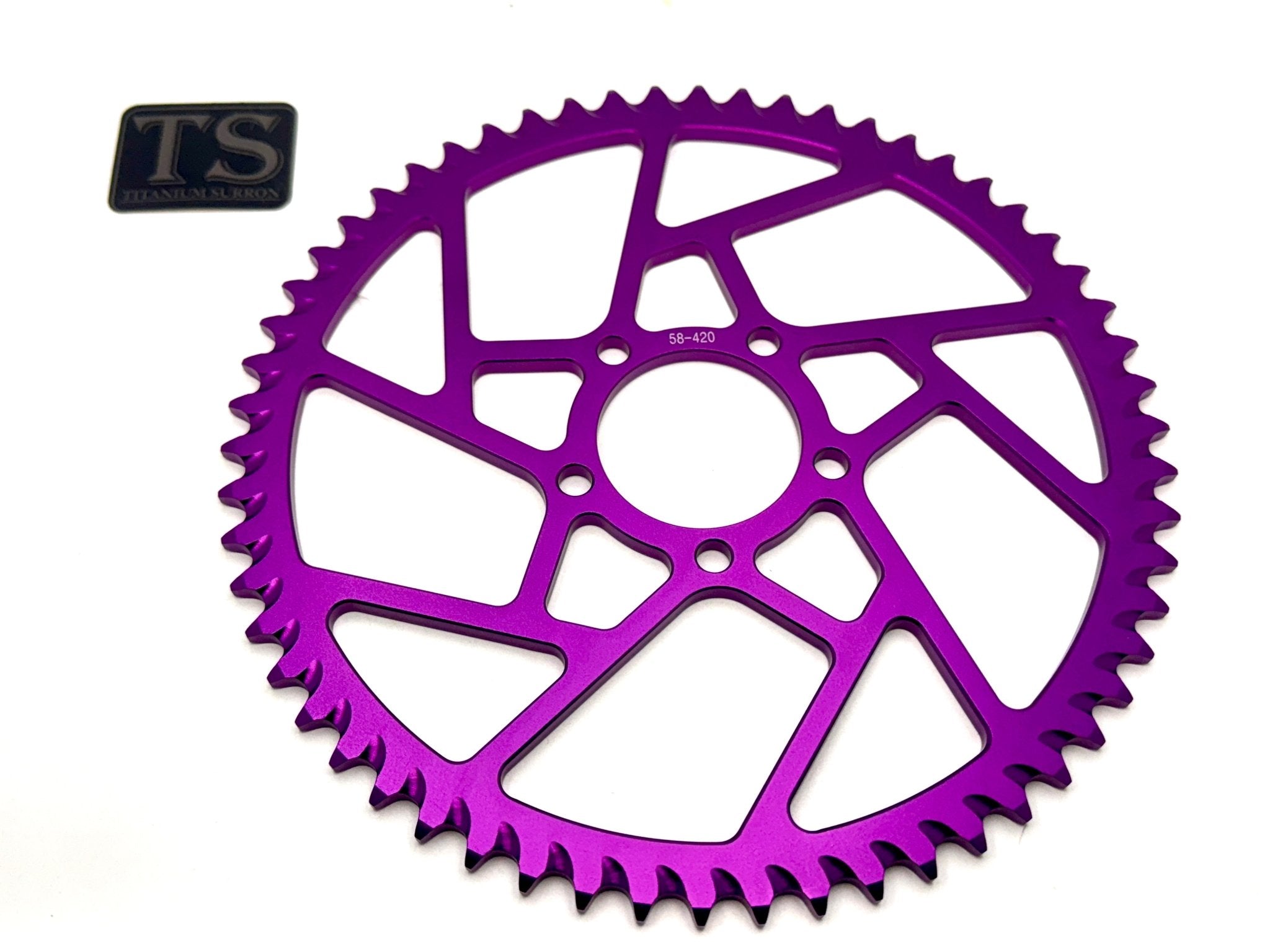 Hardened Aluminum 420 Sprockets for E-moto 48-58T Titanium Surron
