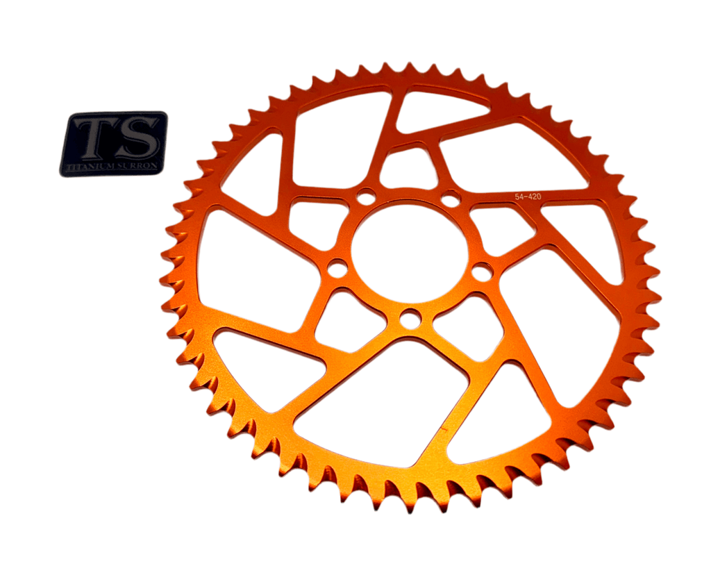 Hardened Aluminum 420 Sprockets for E-moto 48-58T Titanium Surron