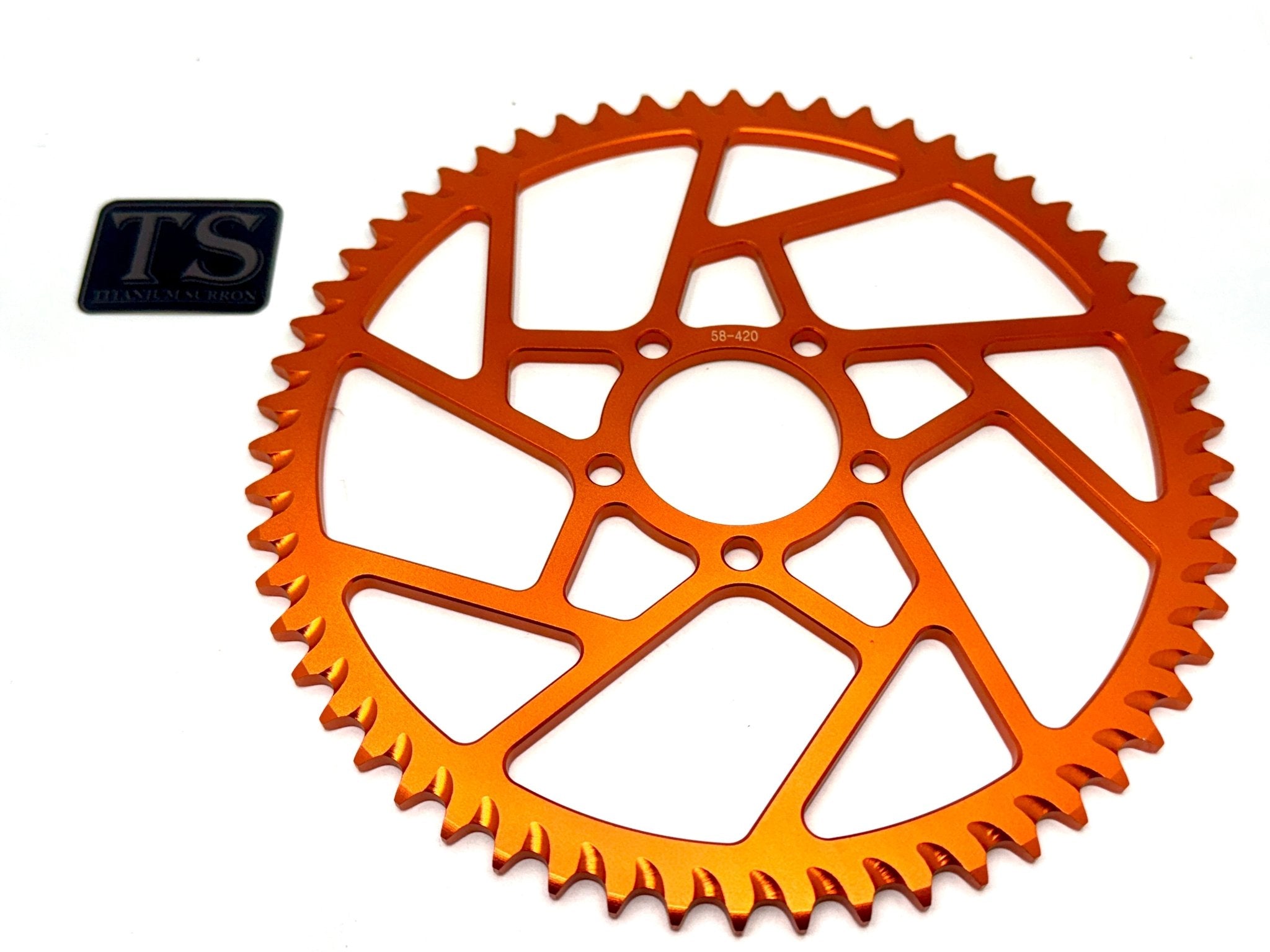 Hardened Aluminum 420 Sprockets for E-moto 48-58T Titanium Surron