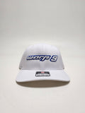 White and Blue W9 Hat Warp9Racing