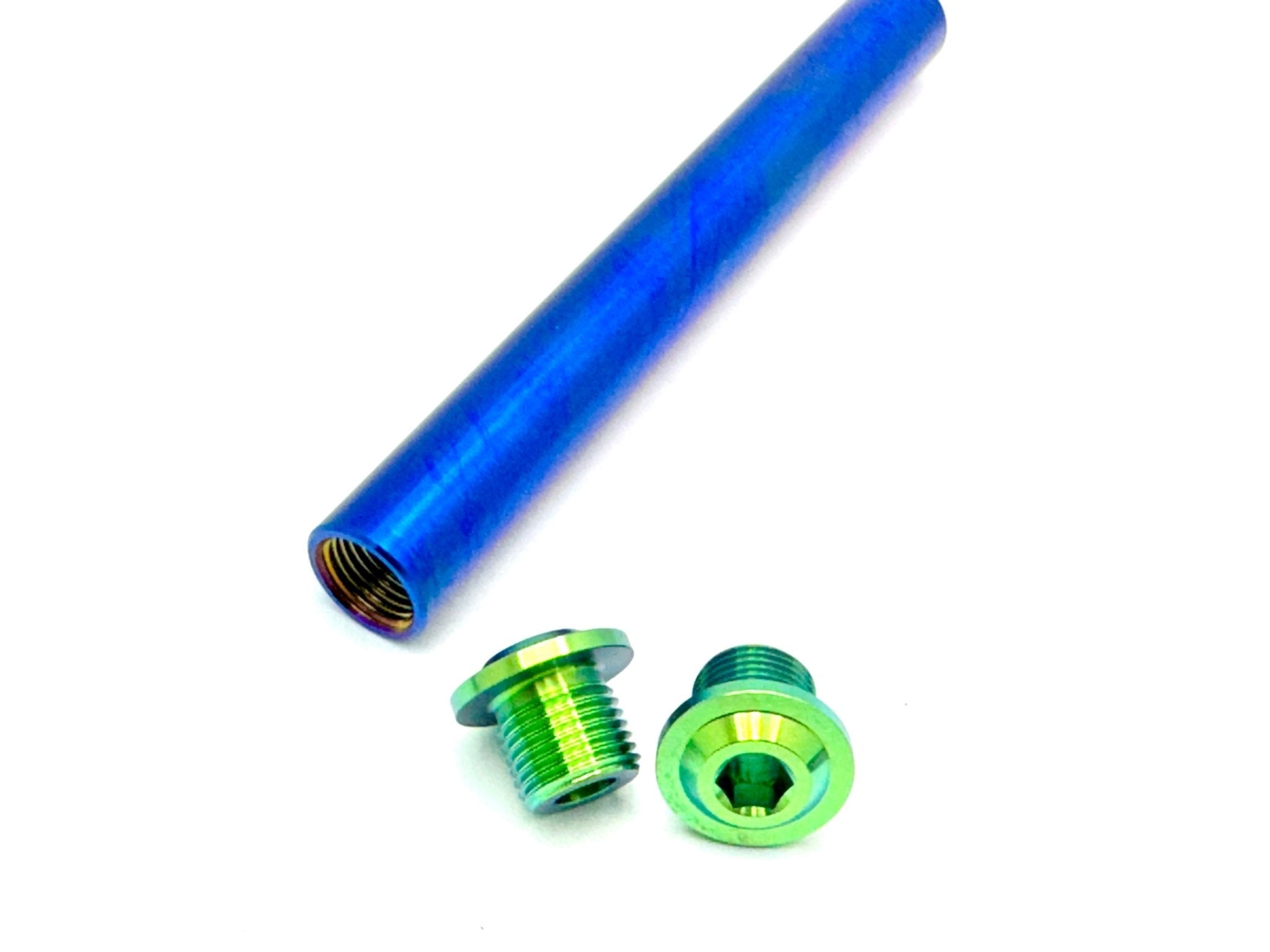 KKE Fork Custom Titanium Axle and Two Axle End-Bolts - Riot Racing