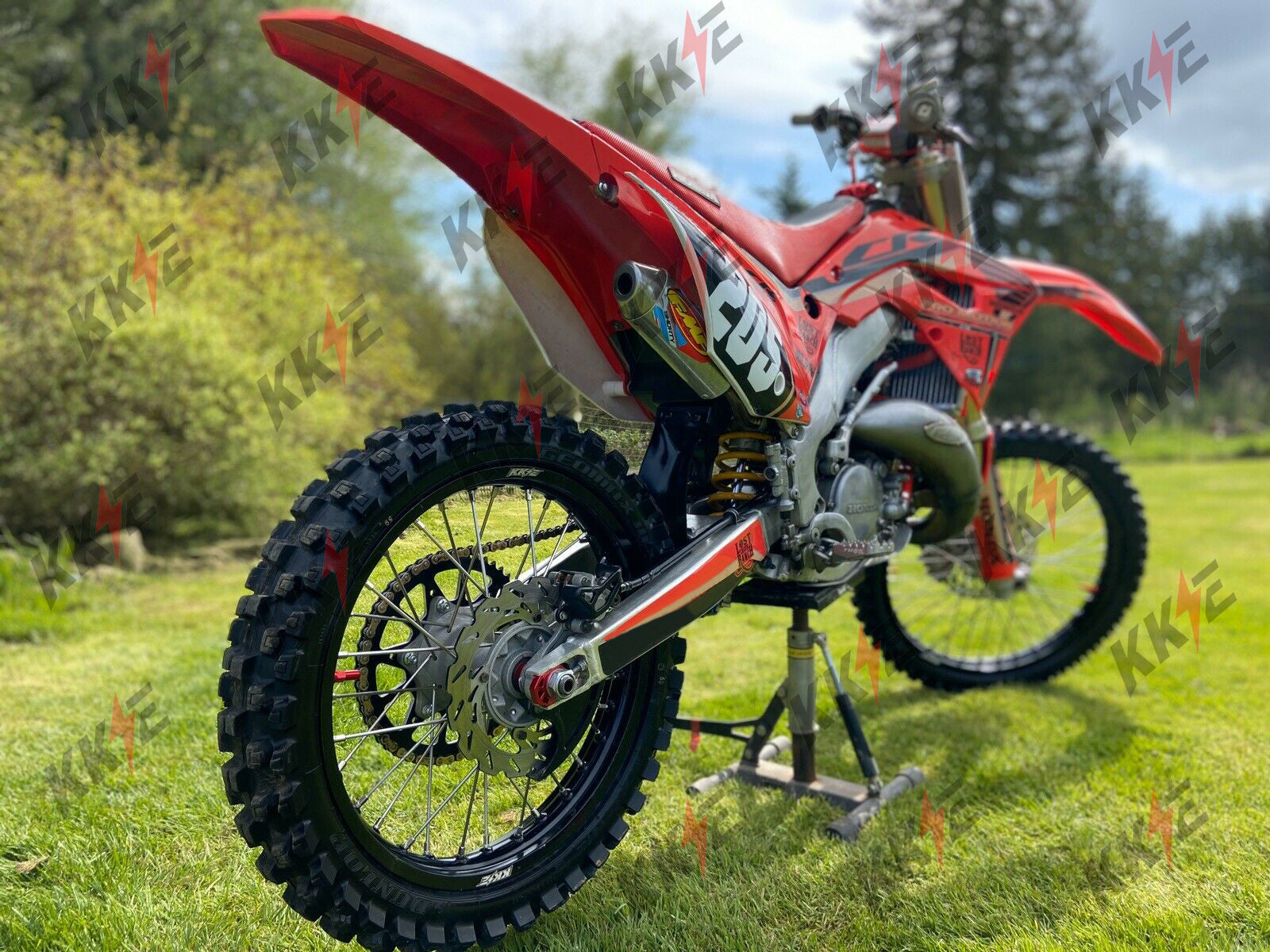 KKE 21" 19" Casting Wheels Rims Set For HONDA CR125R 1995-1997 CR250R 1995-1996 CR500R 1995-2001 KKE Racing