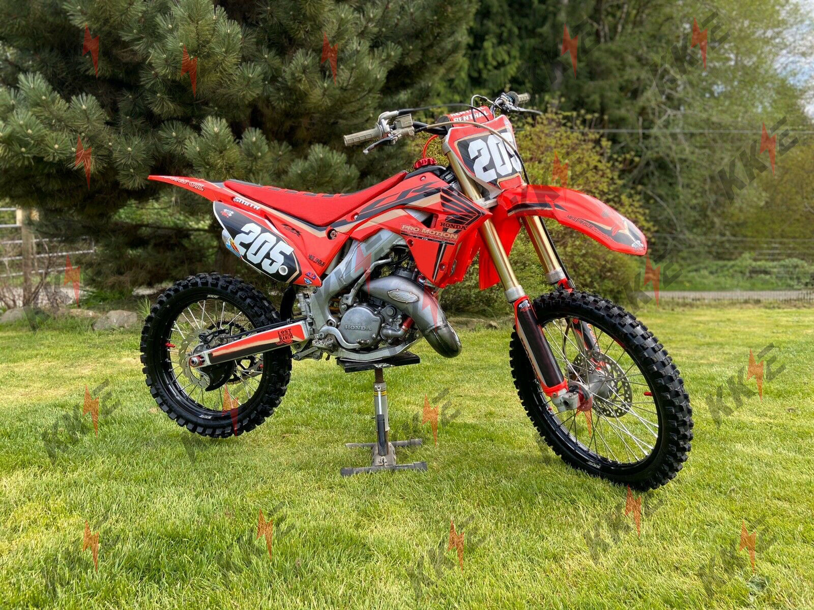 KKE 21" 19" MX Casting Alloy Wheels For HONDA CRF250R CRF450R CR125R CR250R 2002-2013 Silver&Black KKE Racing