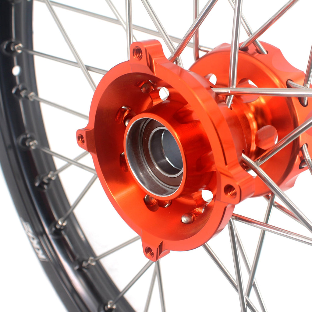 KKE 19/16 Factory Size Kids Big Wheels Rims Fit KTM SX 85 2025-2026 Orange KKE Racing