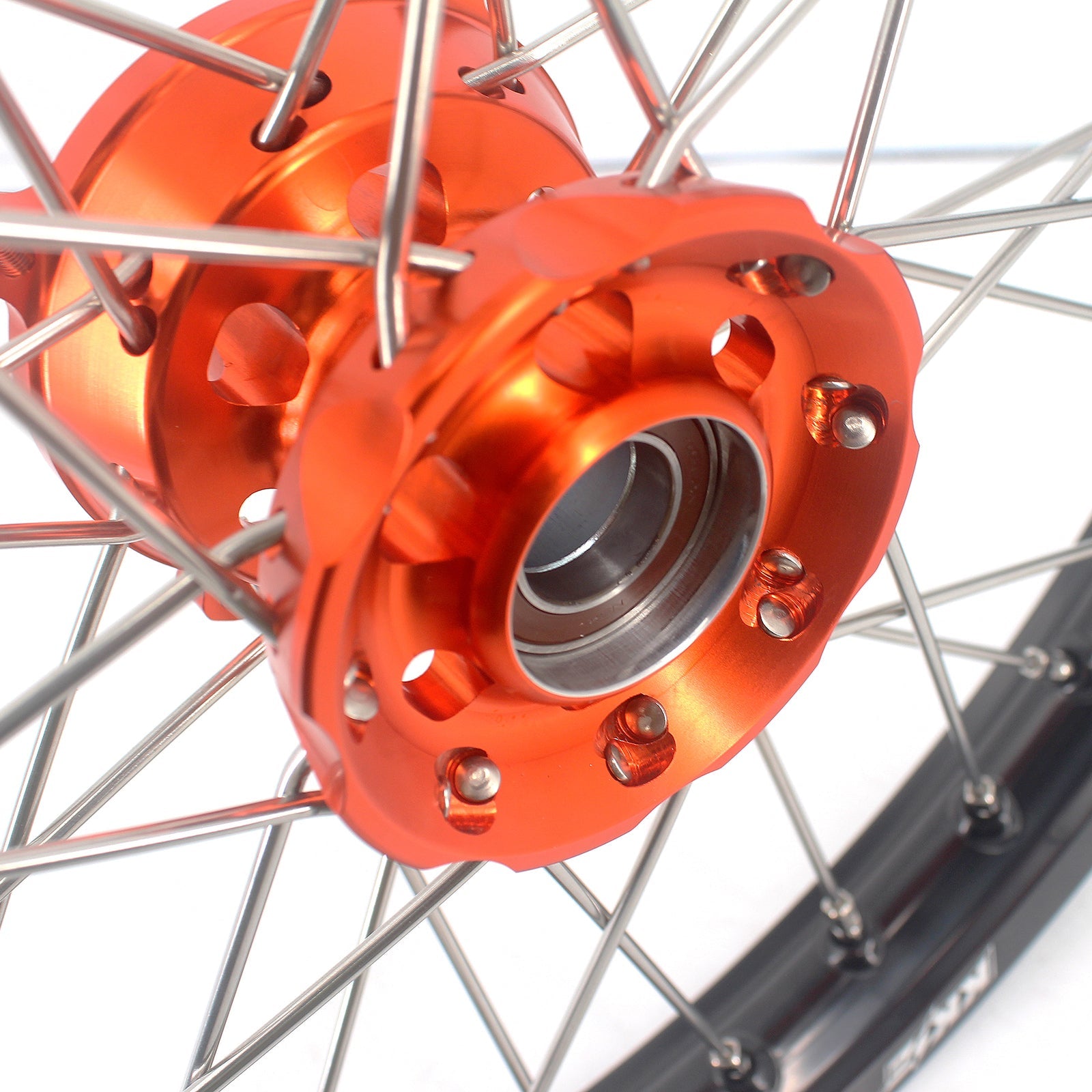 KKE 19/16 Factory Size Kids Big Wheels Rims Fit KTM SX 85 2025-2026 Orange KKE Racing