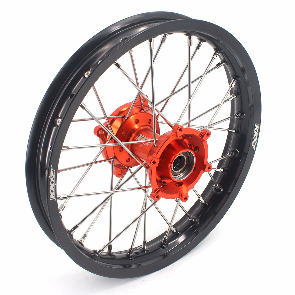 KKE 17/14 Factory Size Kids Big Wheels Rims Fit KTM SX 85 2025-2026 Orange KKE Racing