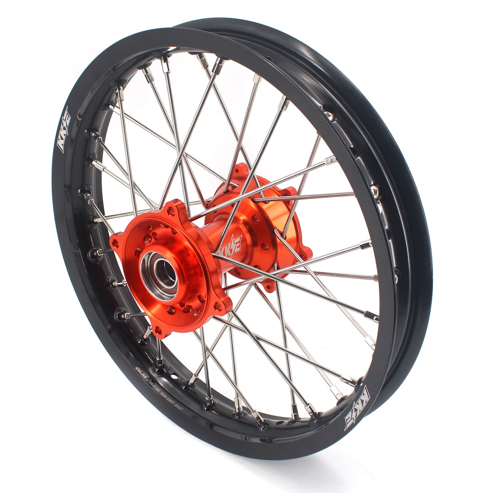 KKE 19/16 Factory Size Kids Big Wheels Rims Fit KTM SX 85 2025-2026 Orange KKE Racing