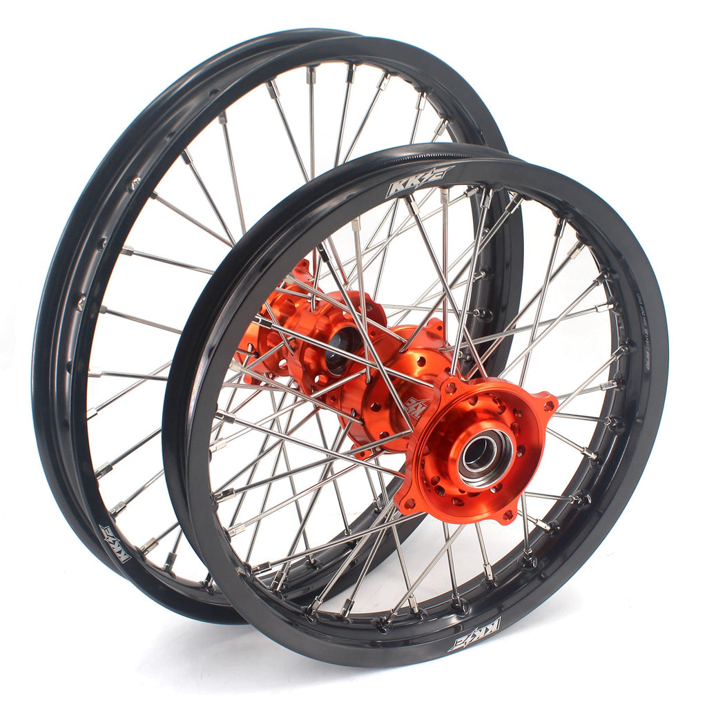 KKE 19/16 Factory Size Kids Big Wheels Rims Fit KTM SX 85 2025-2026 Orange KKE Racing