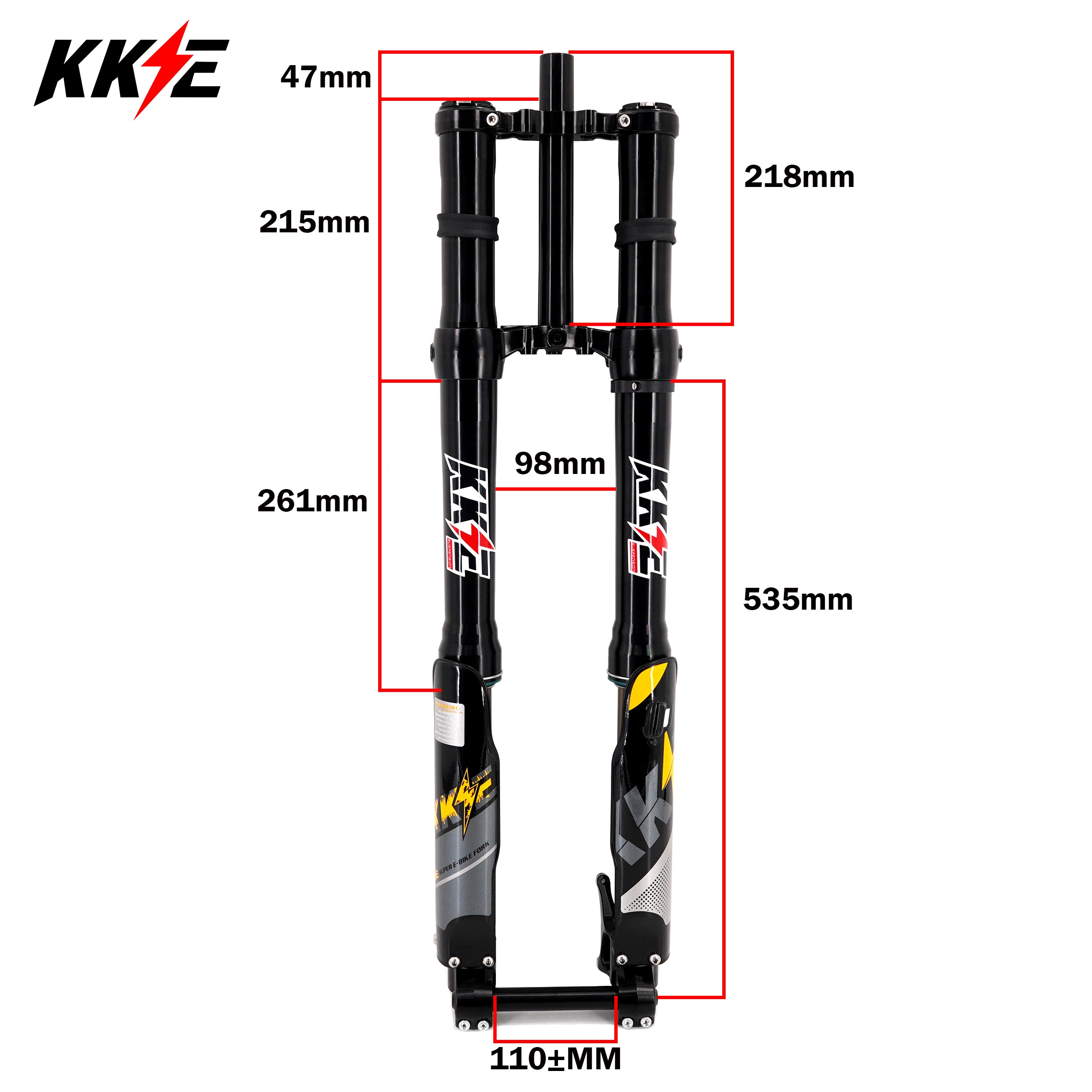 KKE 37MM Aluminum Front Fork Suspension Kit Fit SURRON Light Bee, E-Ride Pro-SS, Talaria Sting MX3/MX4/R (Collective) KKE Racing