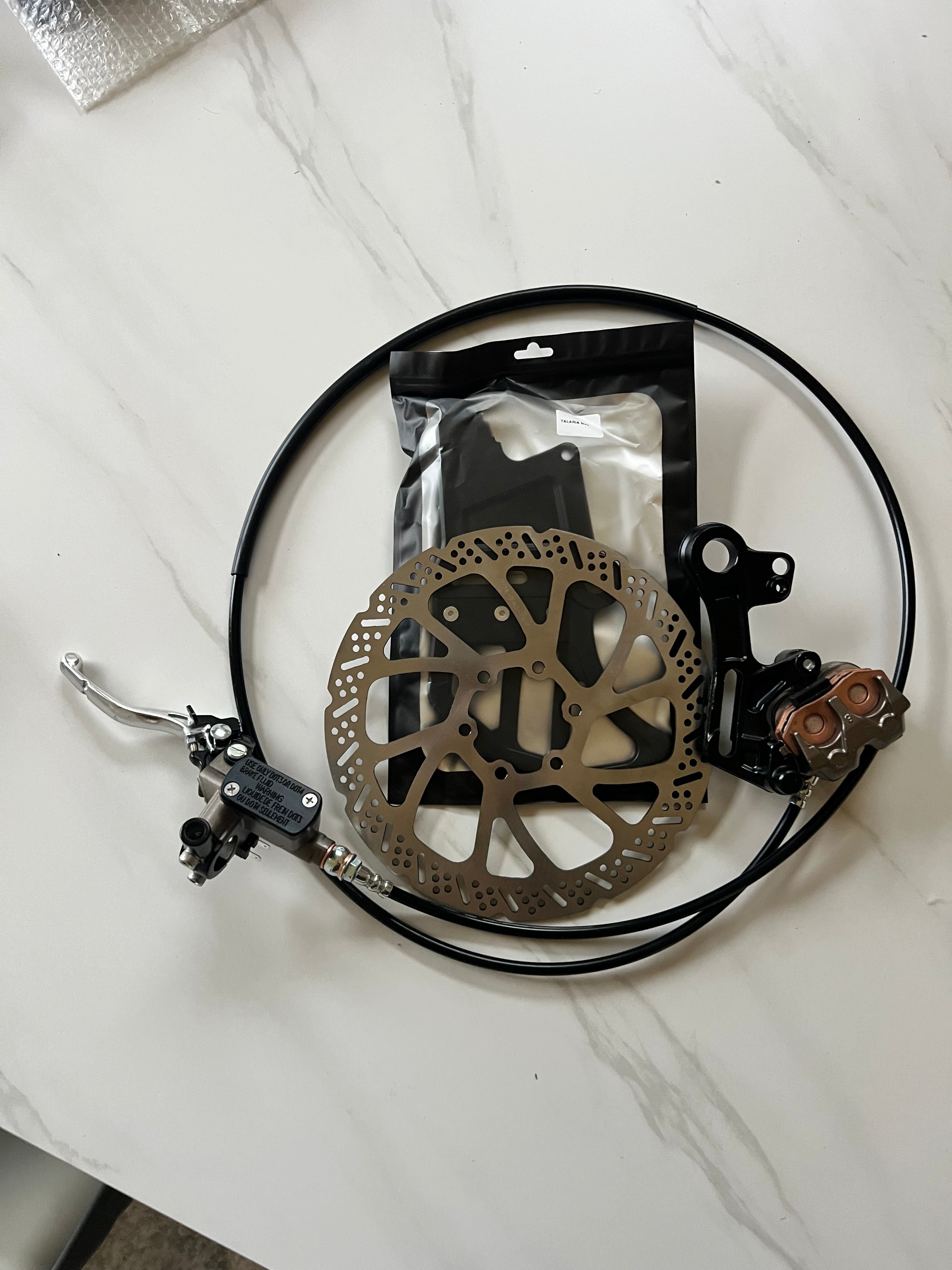Talaria MX5 Rear Moto Brake Kit — Single Caliper Emoto Flux