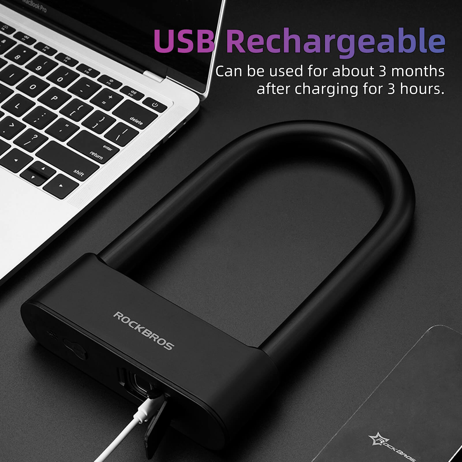 Smart Bluetooth Fingerprint U Lock ROCKBROS US