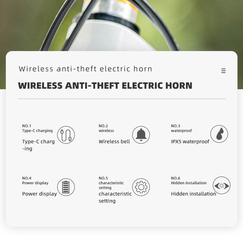 Wireless Bike Horn & Anti-Theft Alarm ROCKBROS US