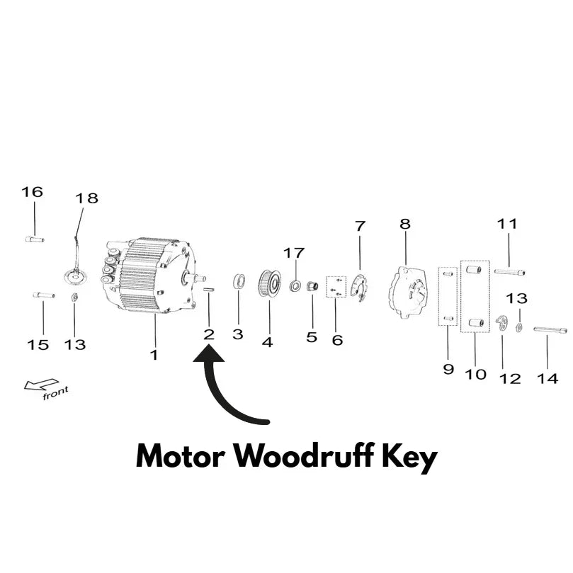 Surron Motor Woodruff Key FactoryZ