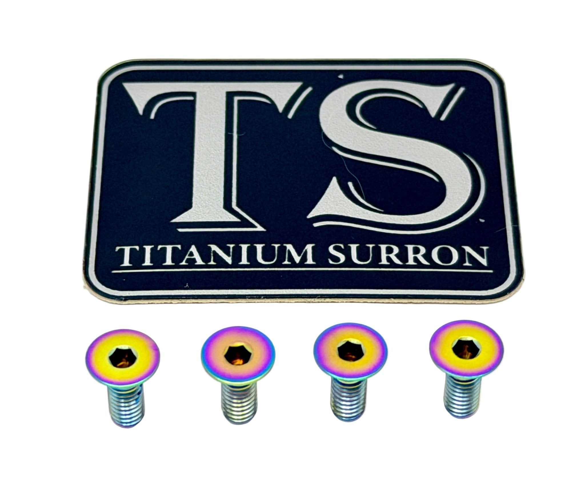 Titanium Baja Designs Headlight Cover Plate Bolts (4) Titanium Surron