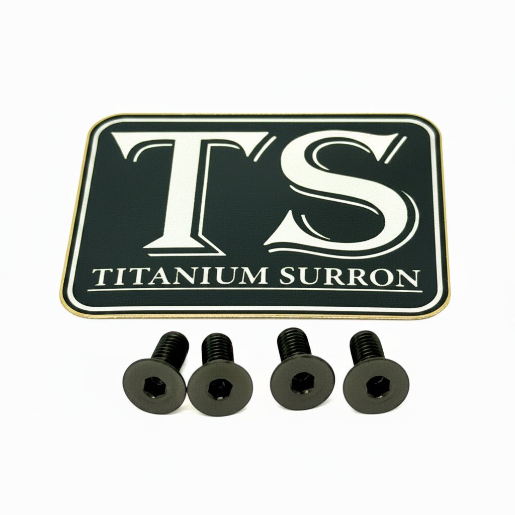 Titanium Baja Designs Headlight Cover Plate Bolts (4) Titanium Surron