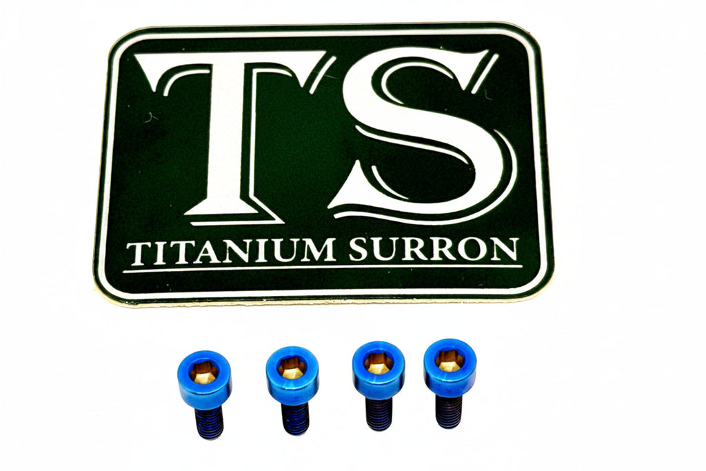 Titanium Baja Designs Headlight Cover Plate Bolts (4) Titanium Surron