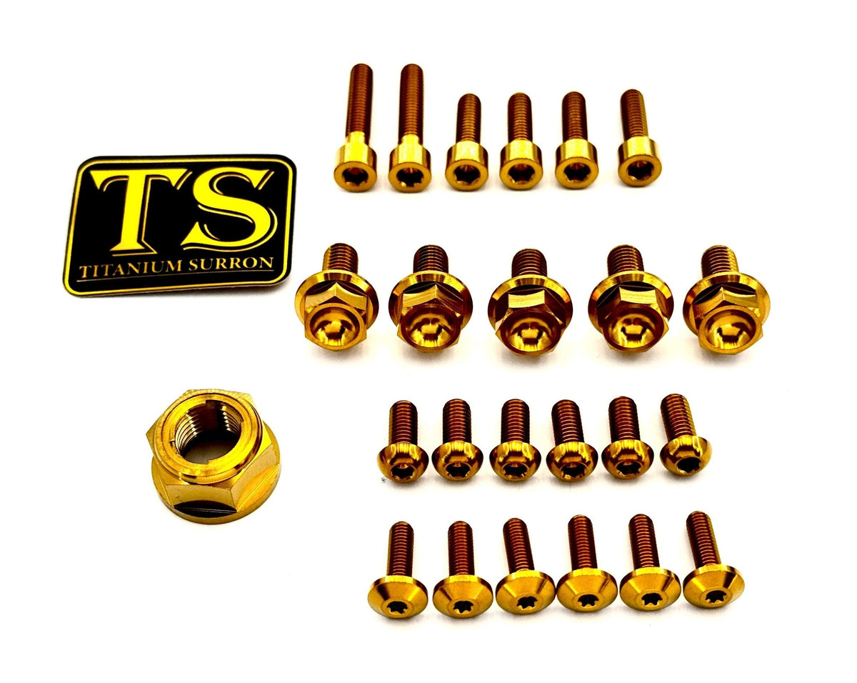 Titanium Front and Rear Wheel Bolt Kit Titanium Surron