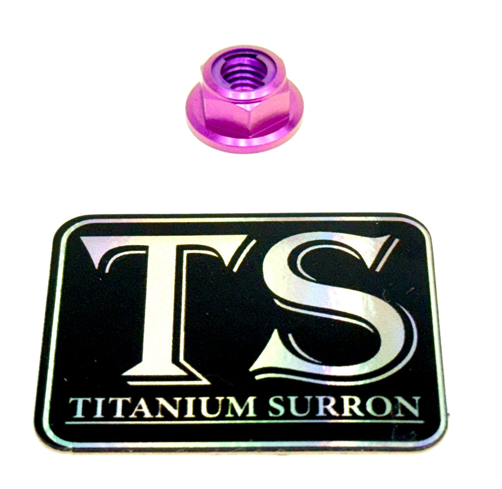 Titanium Lock M8 Nut - M8x1.25 - Riot Racing