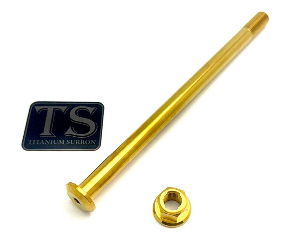 Titanium Rear Axle and Nut - Talaria - Riot Racing