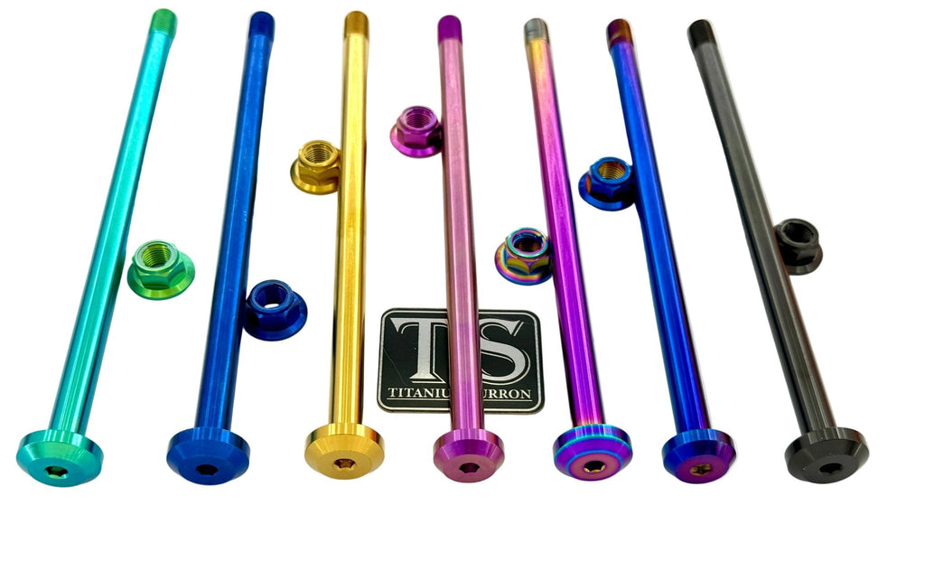 Titanium Rear Axle and Nut - Yozma IN10 Titanium Surron