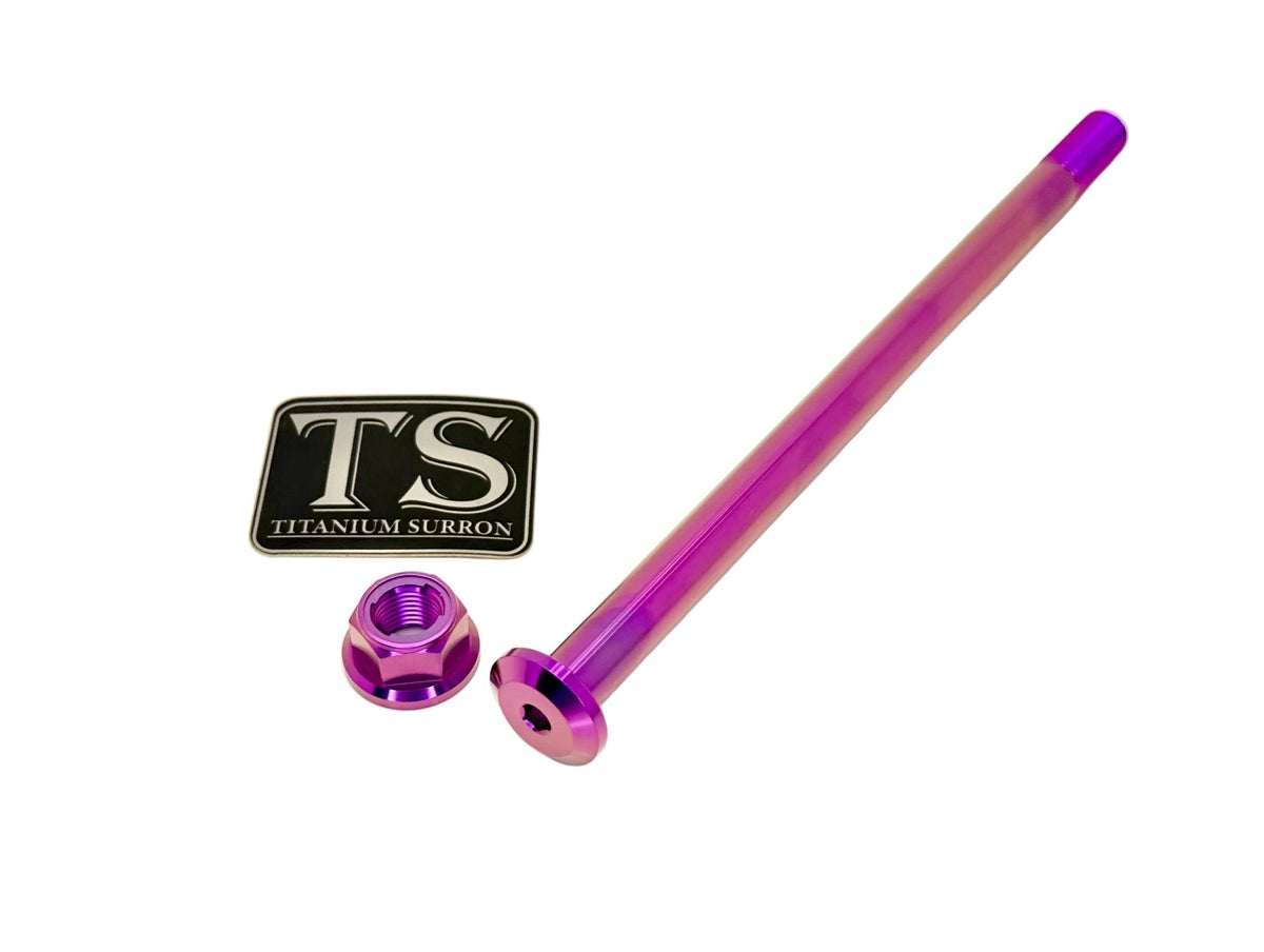 Titanium Rear Axle and Nut - Yozma IN10 Titanium Surron