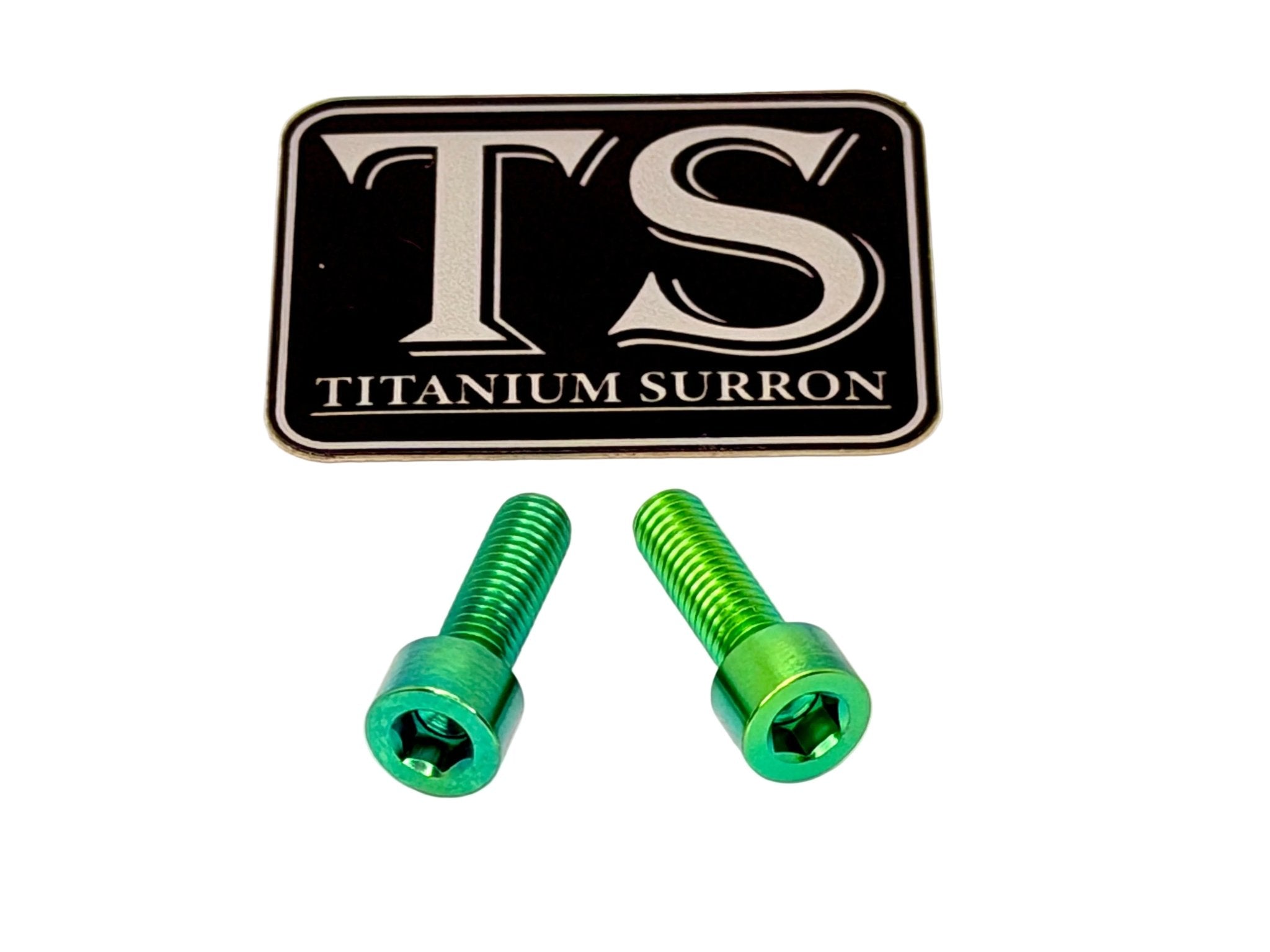 Titanium Surron Ultra Bee Headlight Bracket bolts by Prickly for Baja Squadron Titanium Surron