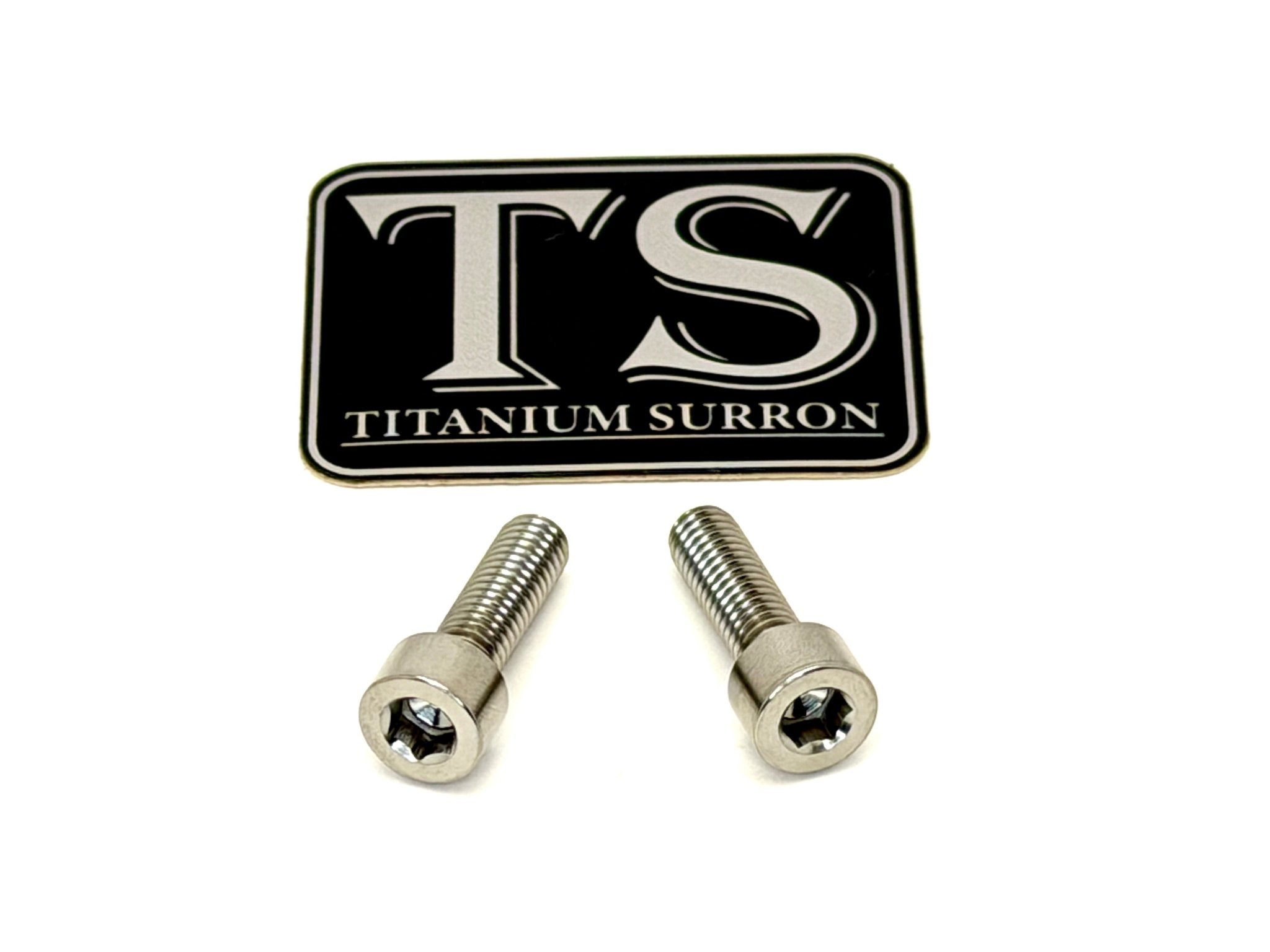 Titanium Surron Ultra Bee Headlight Bracket bolts by Prickly for Baja Squadron Titanium Surron