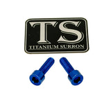 Titanium Surron Ultra Bee Headlight Bracket bolts by Prickly for Baja Squadron Titanium Surron