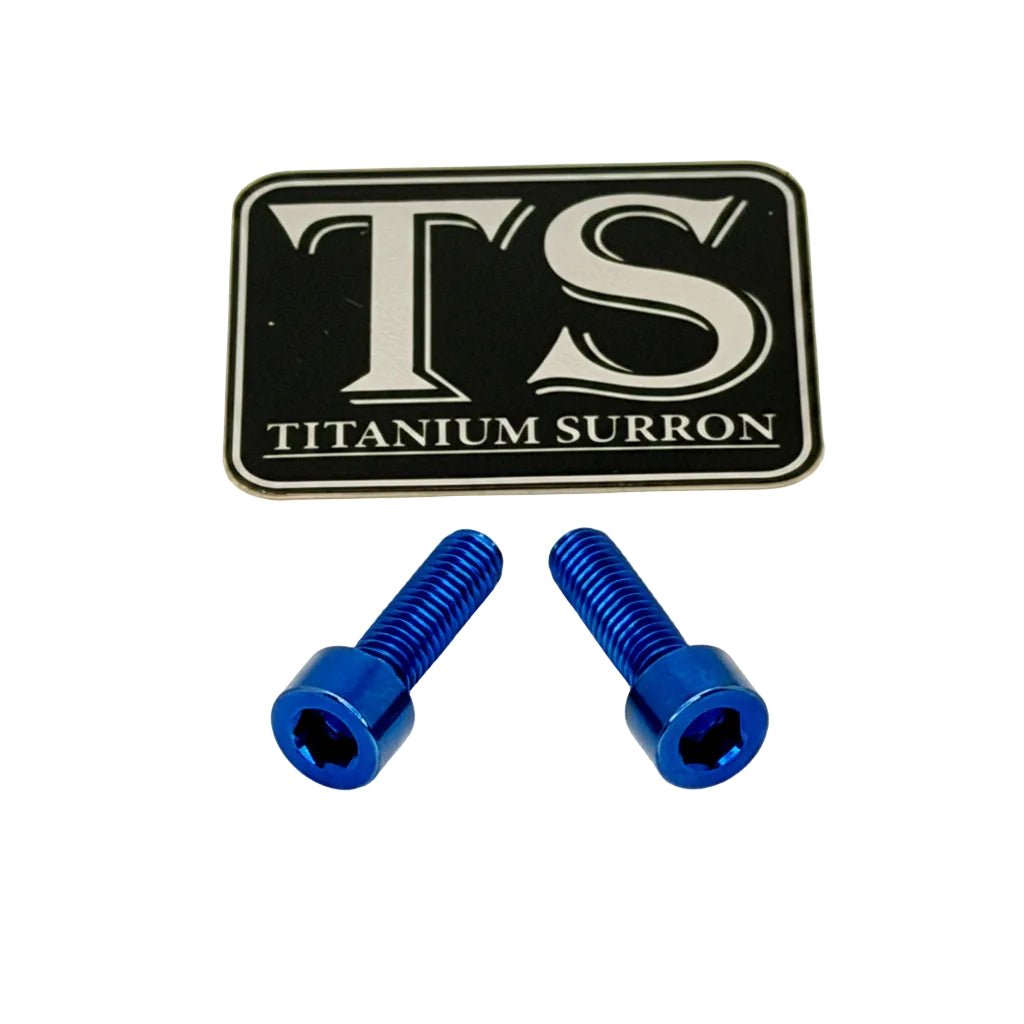 Titanium Surron Ultra Bee Headlight Bracket bolts by Prickly for Baja Squadron Titanium Surron