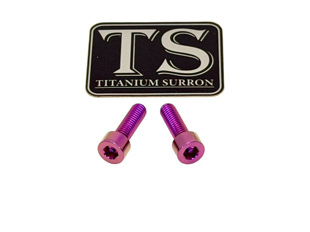 Titanium Surron Ultra Bee Headlight Bracket bolts by Prickly for Baja Squadron Titanium Surron