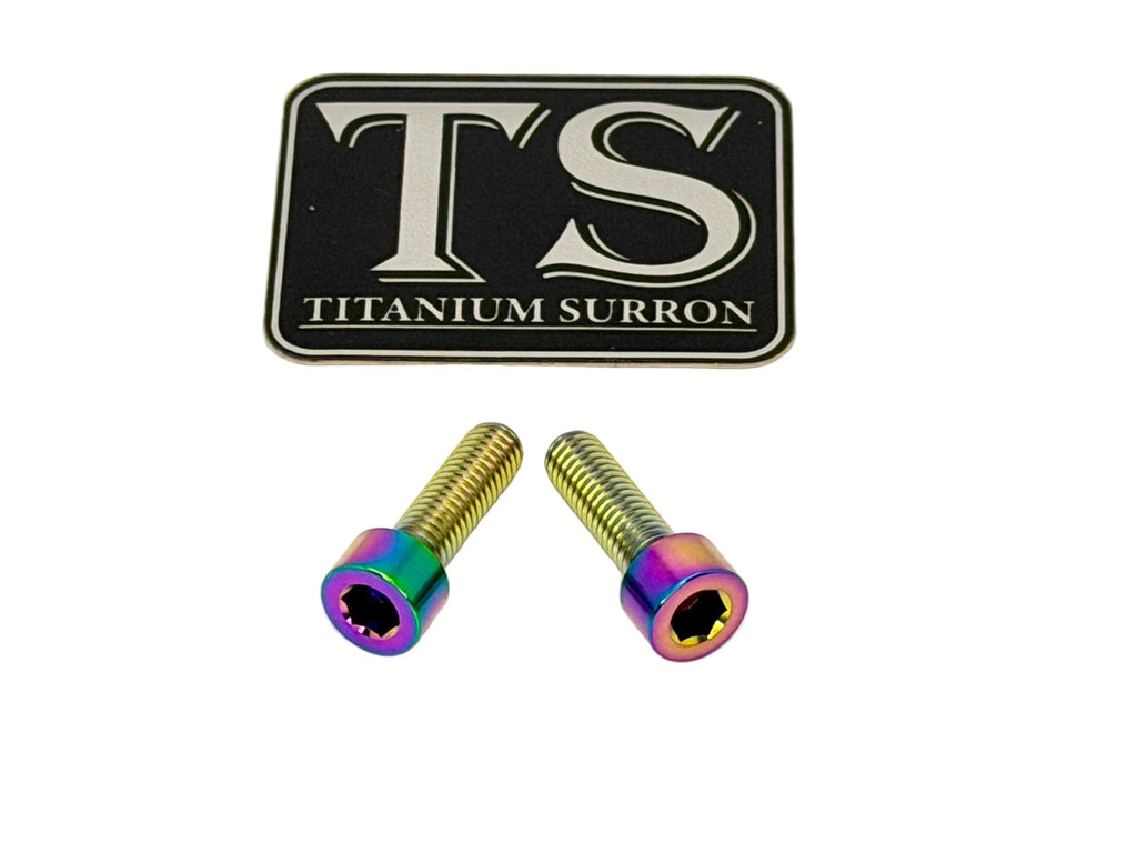 Titanium Surron Ultra Bee Headlight Bracket bolts by Prickly for Baja Squadron Titanium Surron