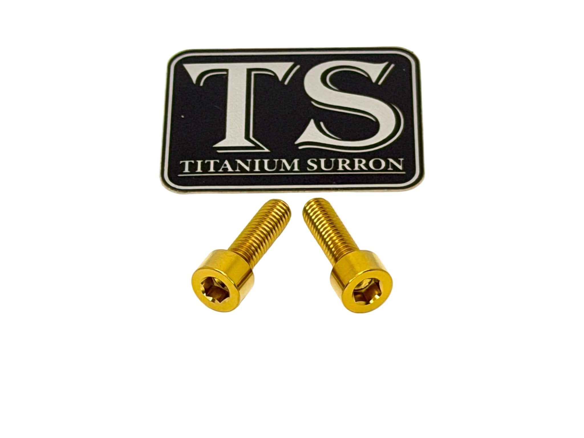 Titanium Surron Ultra Bee Headlight Bracket bolts by Prickly for Baja Squadron Titanium Surron