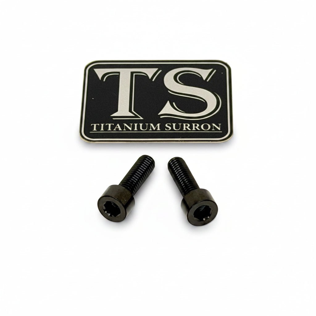 Titanium Surron Ultra Bee Headlight Bracket bolts by Prickly for Baja Squadron Titanium Surron