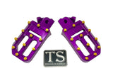 TS Custom Foot Pegs w/ Titanium Grips for Surron and Most Light E-moto Titanium Surron