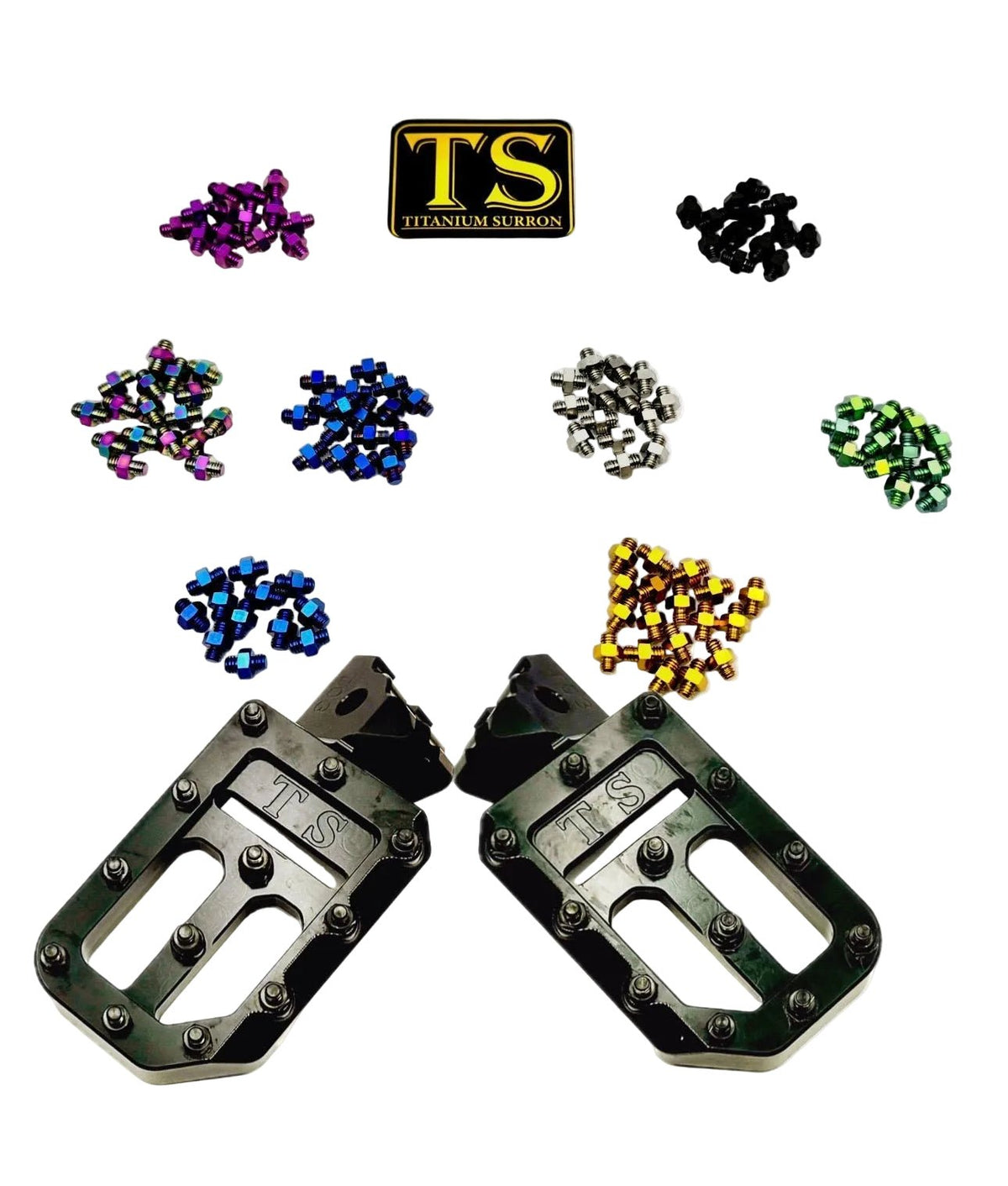 TS Custom Foot Pegs w/ Titanium Grips for Talaria and Altis Titanium Surron