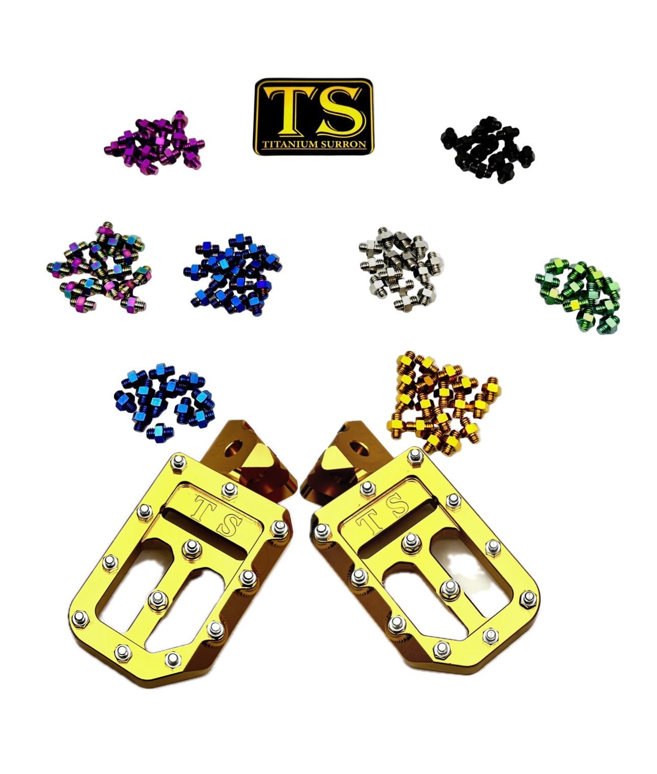 TS Custom Foot Pegs w/ Titanium Grips for Talaria and Altis Titanium Surron