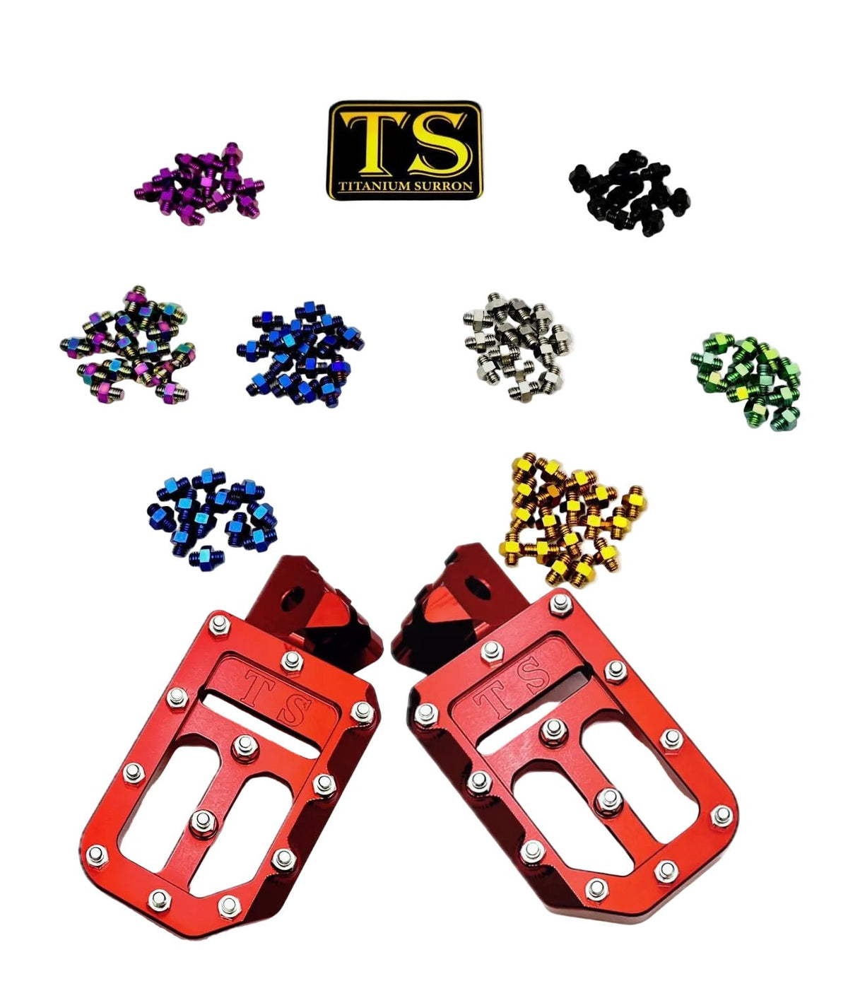 TS Custom Foot Pegs w/ Titanium Grips for Talaria and Altis Titanium Surron