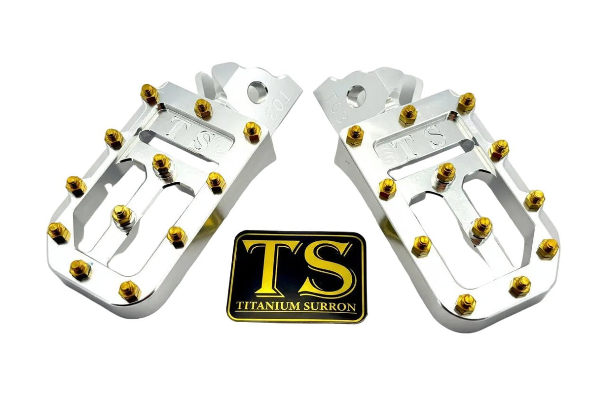 TS Custom Foot Pegs w/ Titanium Grips for Talaria and Altis Titanium Surron