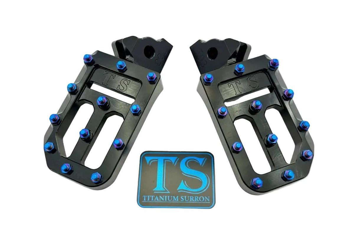 TS Custom Foot Pegs w/ Titanium Grips for Talaria and Altis Titanium Surron