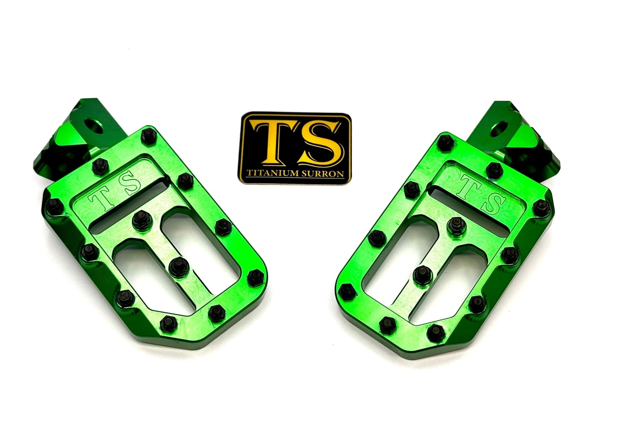 TS Custom Foot Pegs w/ Titanium Grips for Surron and Most Light E-moto Titanium Surron