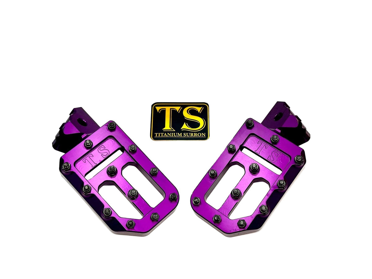 TS Custom Foot Pegs w/ Titanium Grips for Talaria and Altis Titanium Surron