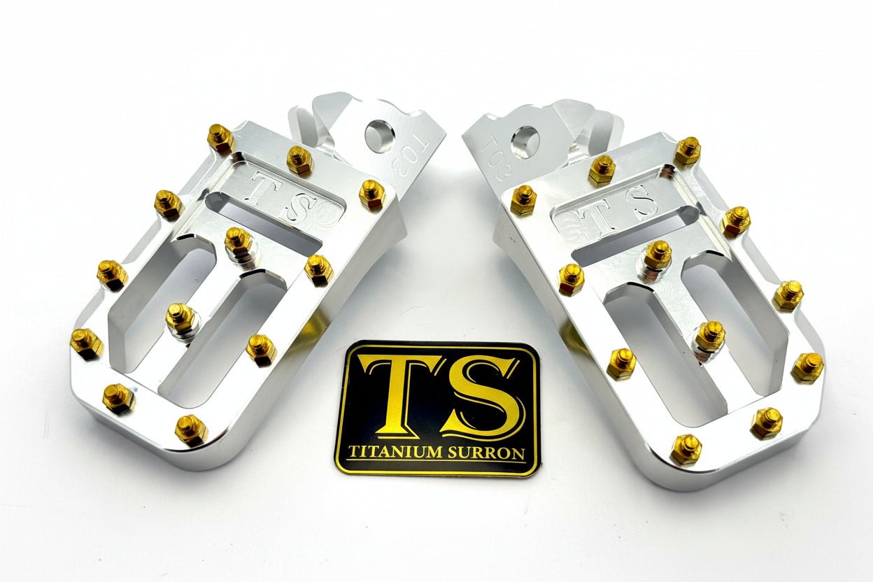 TS Custom Foot Pegs w/ Titanium Grips for Talaria and Altis Titanium Surron